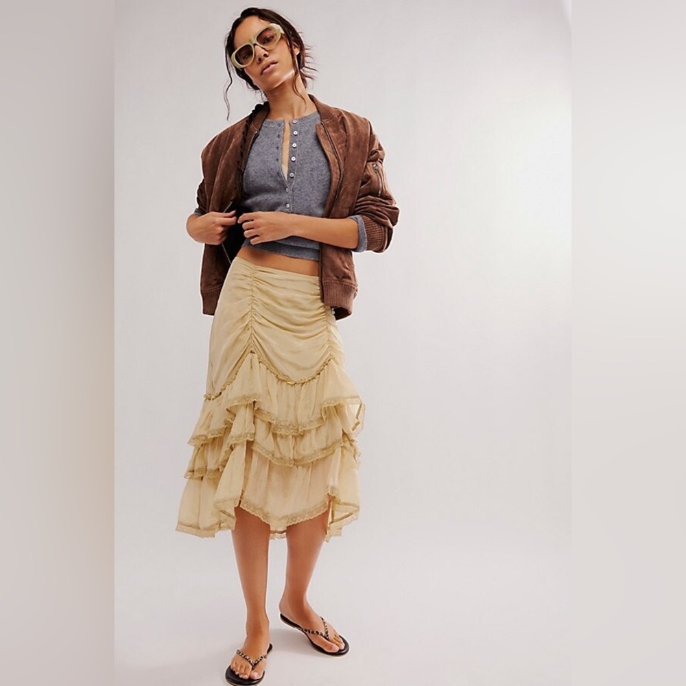 Free people Calliope Ruffle Midi Skirt - Picture 7 of 10